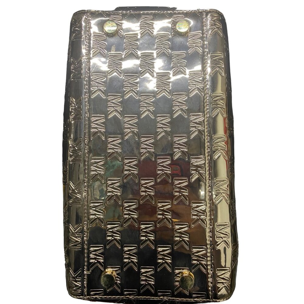 Michael Michael Kors Grayson Logo Embossed Medium Satchel Bag ROSE Gold NWD - Picture 5 of 5